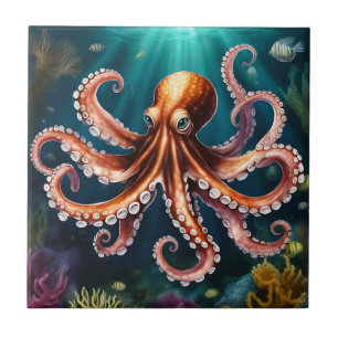Octopus Art Unterwasser Fliese