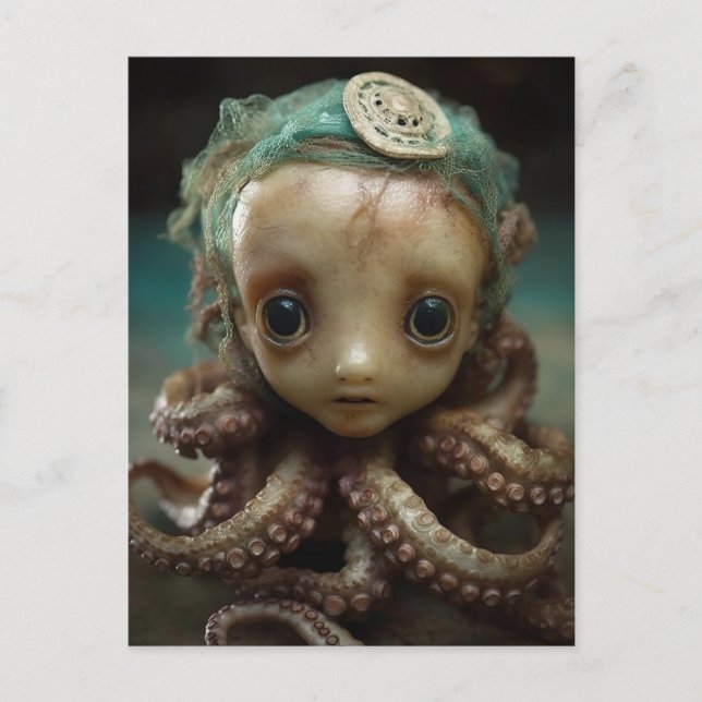 Octopus Assemblage Doll Postkarte (Vorderseite)