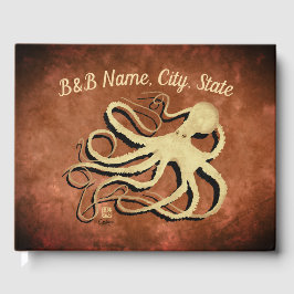 Octopus auf Vintag Brown - Gästebuch