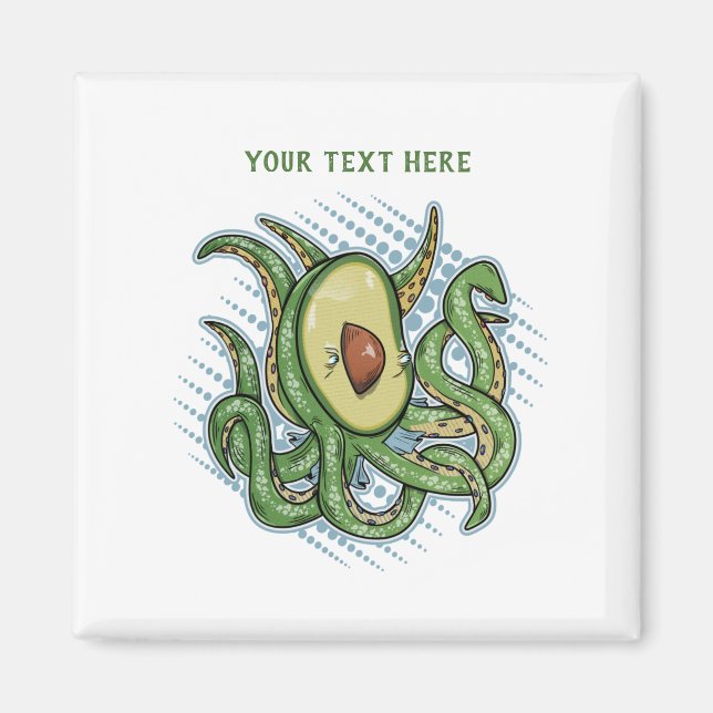 Octopus Avocado Magnet (Vorne)