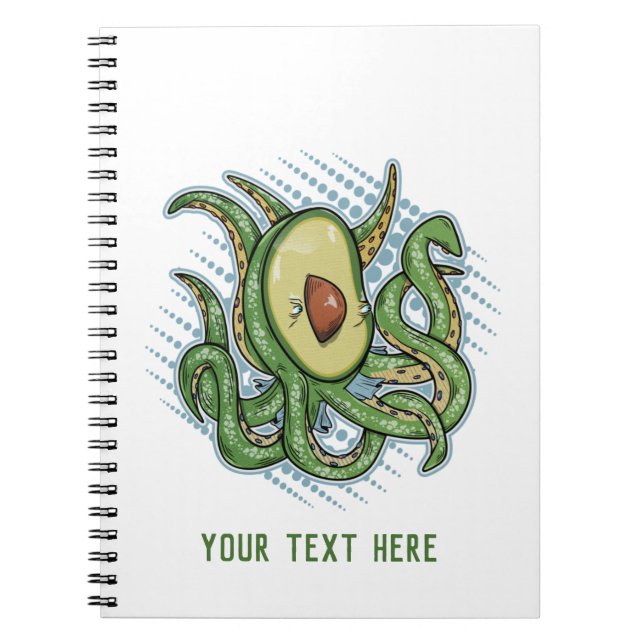 Octopus Avocado Notizblock (Vorderseite)