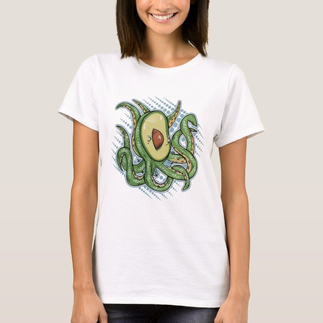 Octopus Avocado T-Shirt (Vorderseite)
