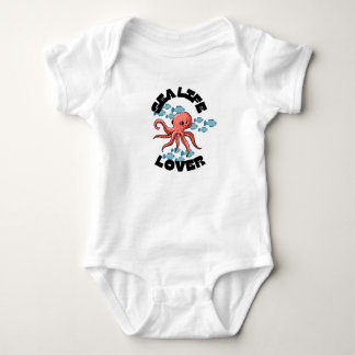 Octopus Baby Jersey Bodysuit Strampler