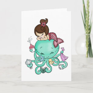 Octopus Babysitter Card Karte