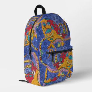 Octopus Back Pack Buchtasche Bedruckter Rucksack