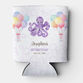 Octopus Ballon Lila Blase Kindergeburtstag Dosenkühler