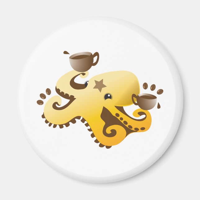 Octopus Barista Magnet (Vorne)