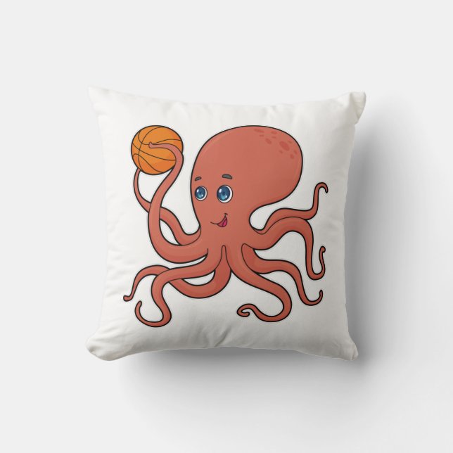 Octopus Basketball-Spieler Basketball Kissen (Vorderseite)