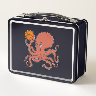Octopus Basketball-Spieler Basketball Metall Brotdose