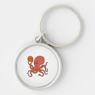 Octopus Basketball-Spieler Basketball Schlüsselanhänger