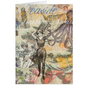 Octopus Beach Antique Coastal Steampunk