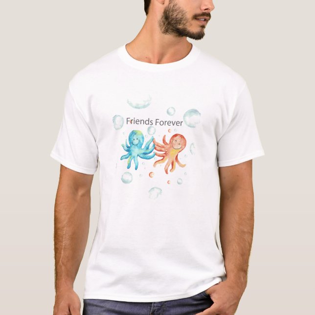 Octopus Best Friend T-Shirt (Vorderseite)