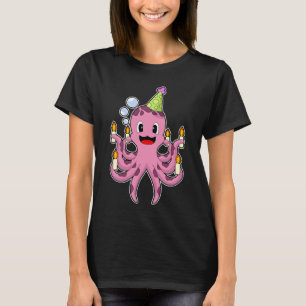 Octopus Birthday Candles T-Shirt