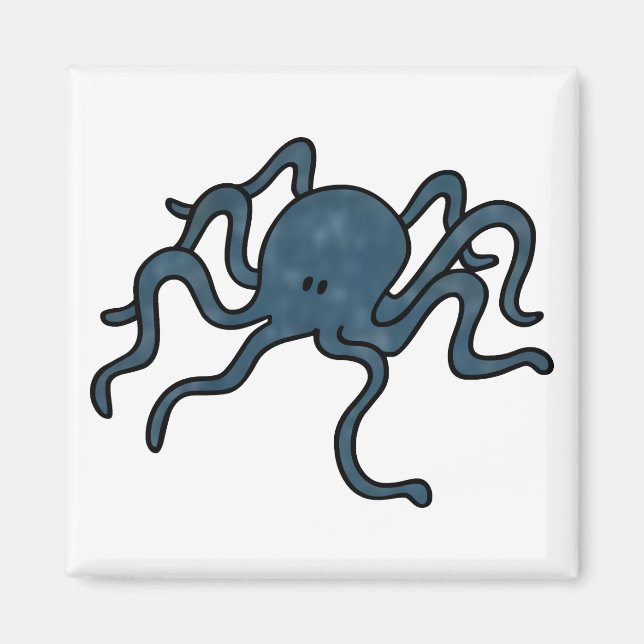 Octopus Blue Magnet (Vorne)