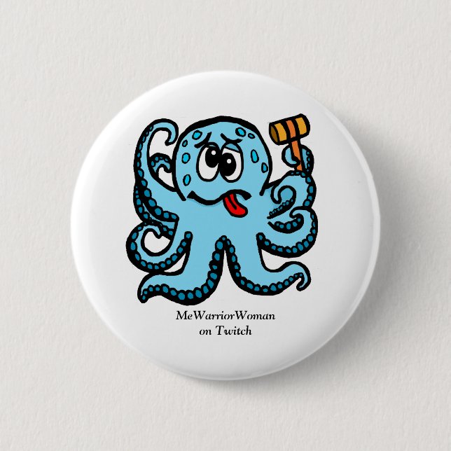 Octopus Bonk, MeWarriorFrau auf Twitch Button (Vorderseite)