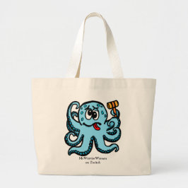 Octopus Bonk, MeWarriorFrau auf Twitch Jumbo Stoffbeutel