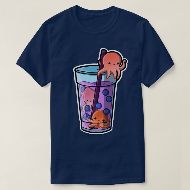 Octopus Bubble Tee Adorable Kawaii Niedlicher Bob (Design vorne)