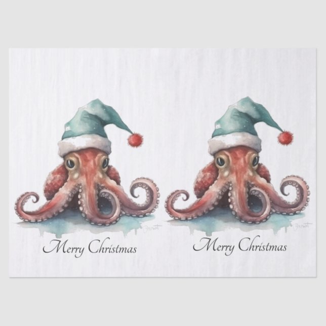 Octopus Christmas Joy, Brauch Seidenpapier (Vorderseite)