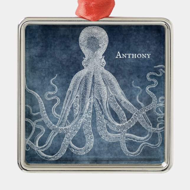 OCTOPUS CHRISTMAS ORNAMENT | RETRO VINTAGE OCTOPUS (Vorne)