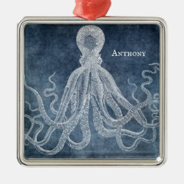 OCTOPUS CHRISTMAS ORNAMENT | RETRO VINTAGE OCTOPUS AUS METALL