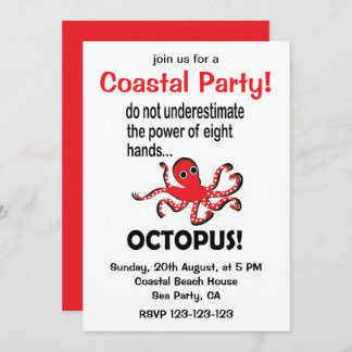 Octopus Coastal Party Einladung