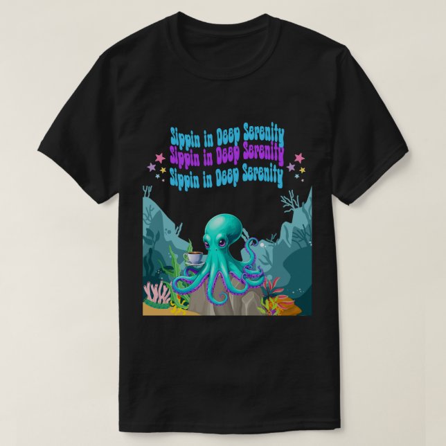 Octopus Coffee Lover - Coasta Morning T - Shirt De (Design vorne)
