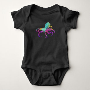 Octopus Colorful Kraken Sea Art Baby Strampler
