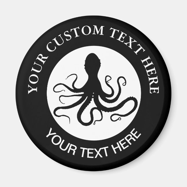 Octopus Custom Logo Magnet (Vorne)