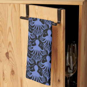 Octopus (dark background) geschirrtuch