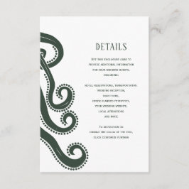 Octopus Deep Sea Modern Wedding Details Begleitkarte