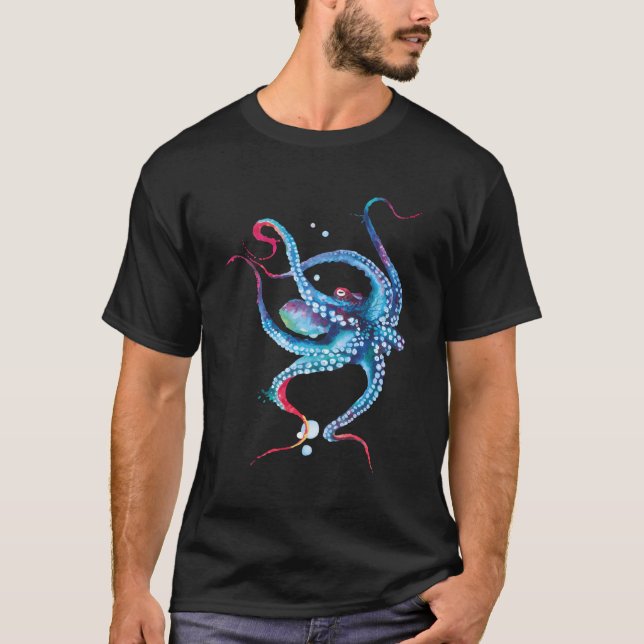 Octopus Design Octopus Tintenfisch T-Shirt (Vorderseite)