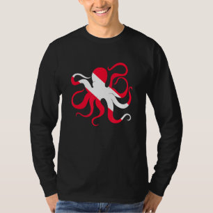 Octopus Diver Flag Meeresbiologe Cephalo T-Shirt