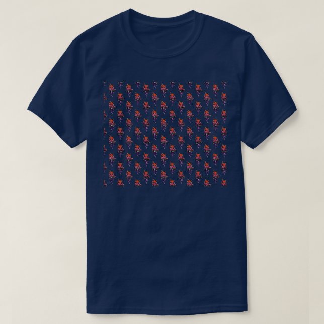 Octopus-DJ-Muster T-Shirt (Design vorne)