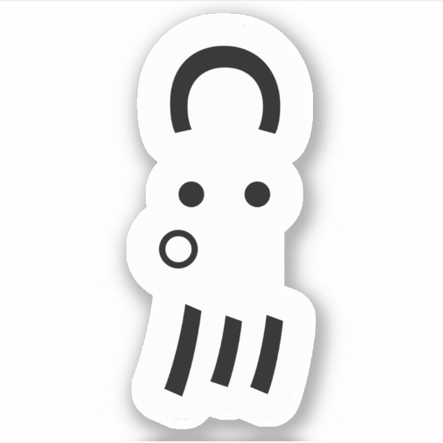 Octopus Emoticon Japanischer Kaomoji-Sticker Aufkleber (Vorderseite)