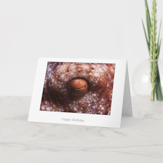 Octopus Eye Birthday Card Karte (Vorderseite)