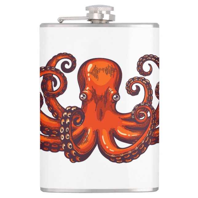 Octopus Flask Flachmann (Vorderseite)