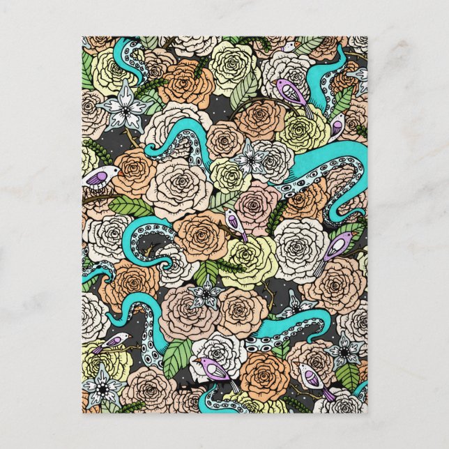 Octopus Garden Post Card Postkarte (Vorderseite)