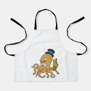 Octopus Gentleman Hat Schürze