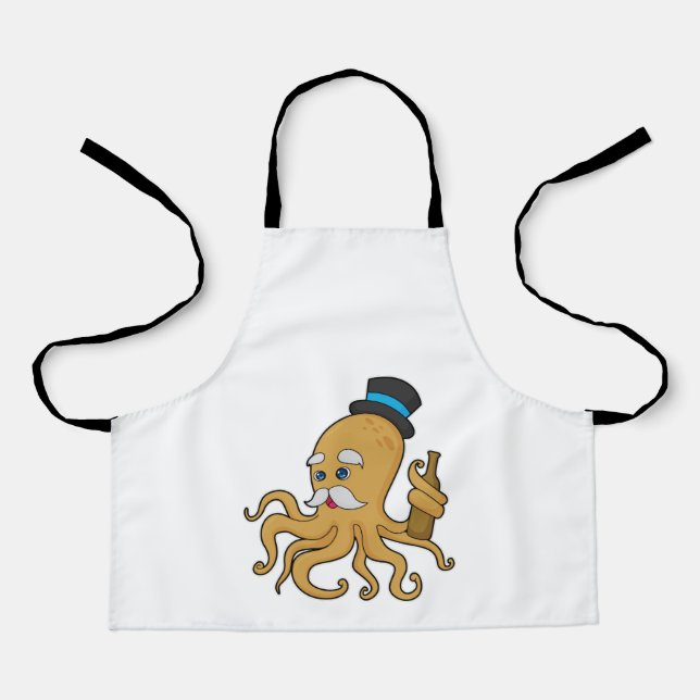Octopus Gentleman Hat Schürze (Vorderseite)