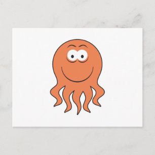 Octopus-Gesicht Postkarte