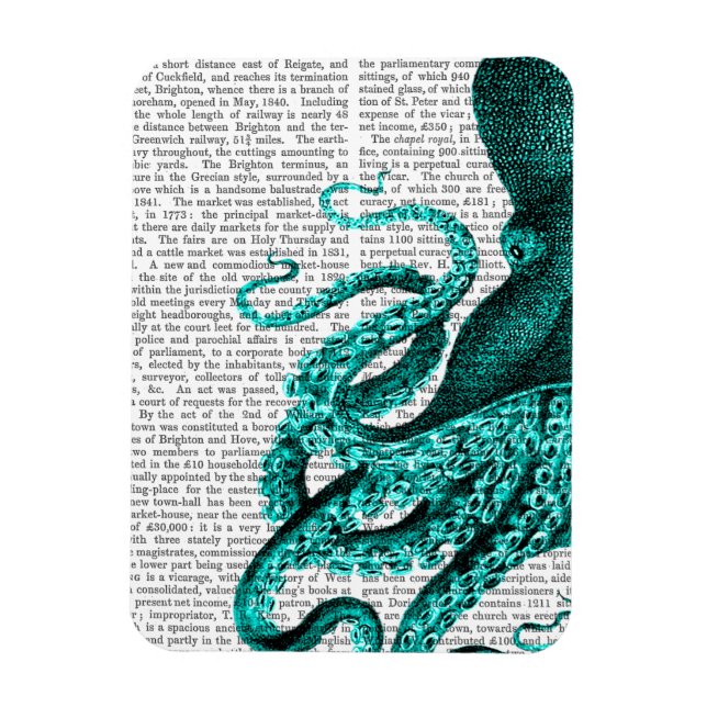 Octopus Green Half Magnet (Vertikal)