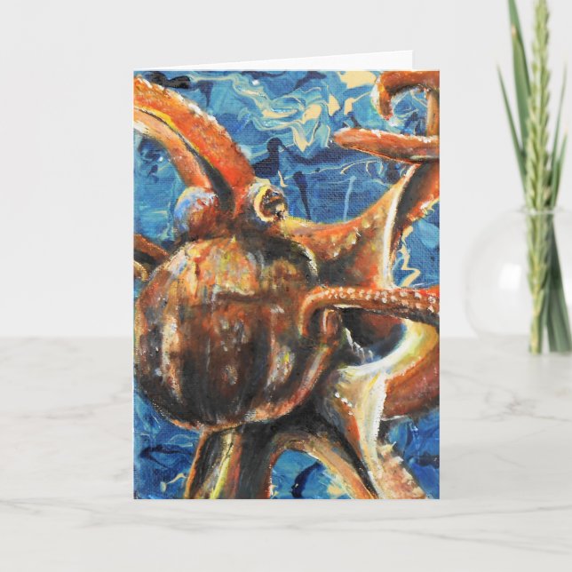 Octopus Greetings Card Karte (Vorderseite)