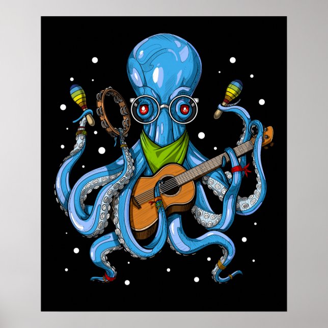 Octopus Hippie Poster (Vorne)