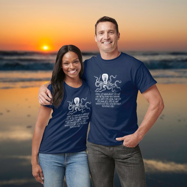 Octopus Illustration and Mating Info T-Shirt (Von Creator hochgeladen)