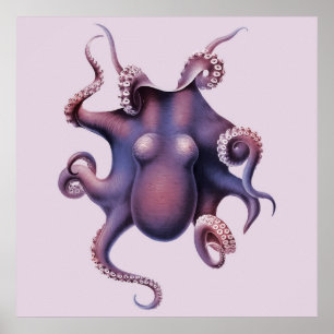 Octopus Illustration Poster
