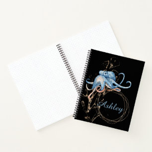 Octopus-Individuelle Name-Notebook Notizbuch