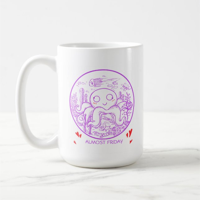 Octopus Kaffee Tasse Geschenk Niedlicher Octopus L (Links)