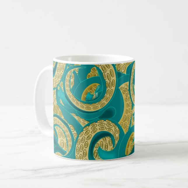 Octopus-Kaffeebugs Kaffeetasse (Vorderseite Links)
