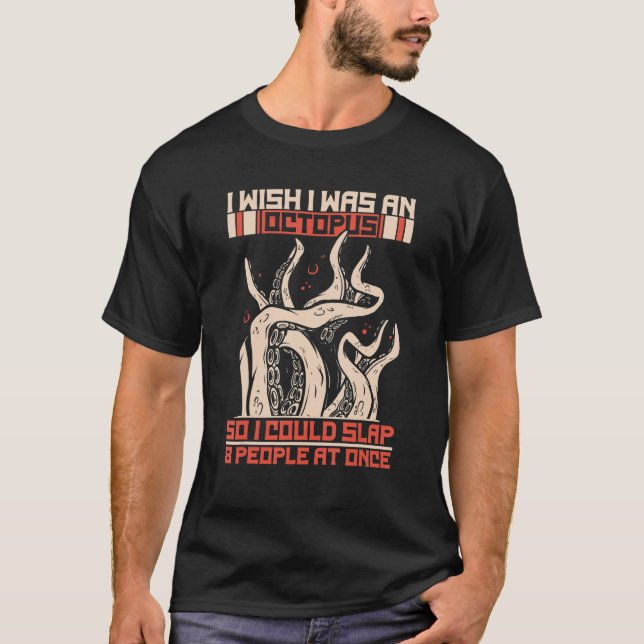 Octopus Kraken Cuttlefish Slap T-Shirt (Vorderseite)