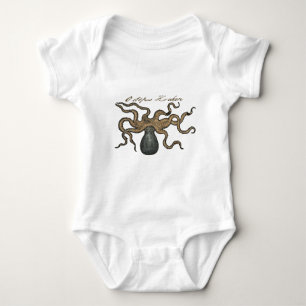 Octopus Kraken Vintag Illustration Baby Strampler